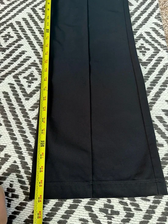 Vuori Pants Women Sz S Black Meta Wide Leg Trouser Stretch Pintuck Office EUC - Picture 12 of 16